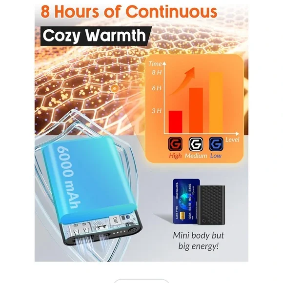 White Heated Scarf - Picture 9 of 9